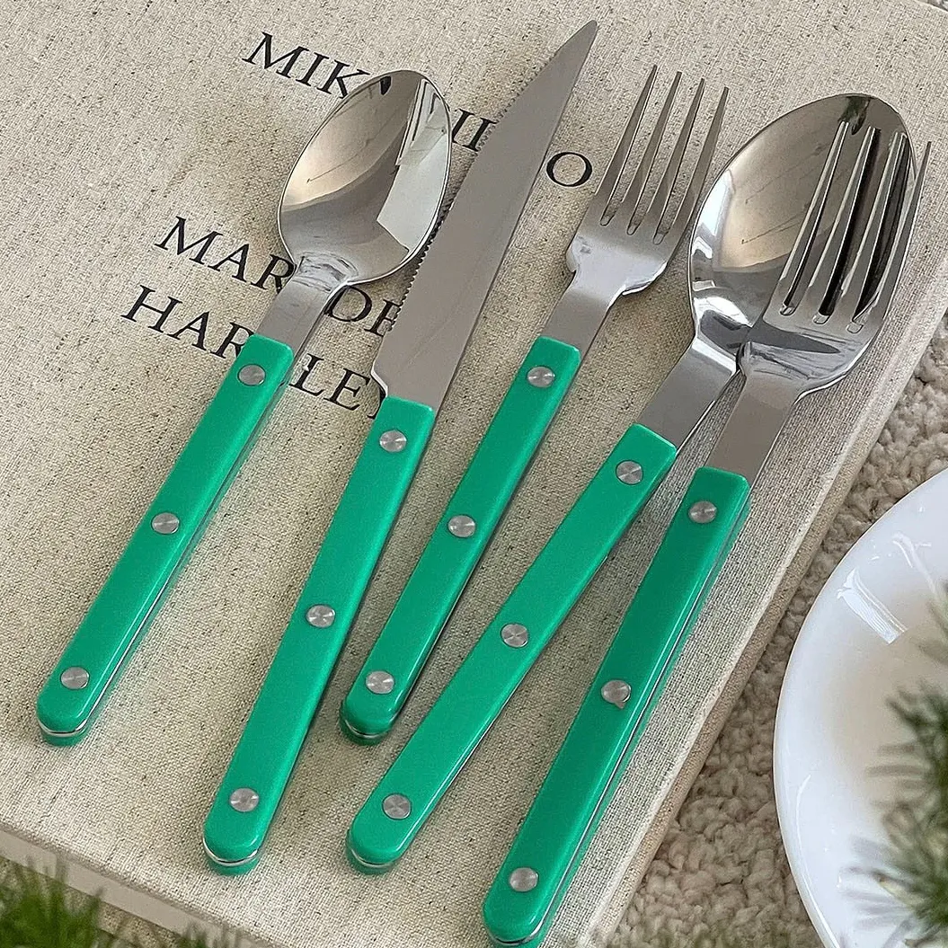 Skol Retro Flatware in Brushed Stainless Steel