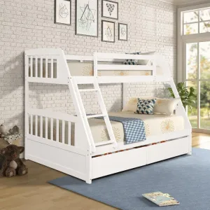 Solid Wood Twin Over Full Bunk Bed