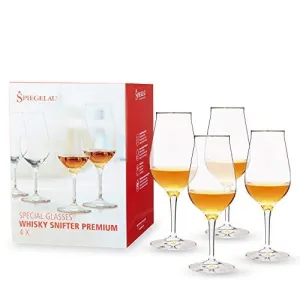 Spiegelau Premium Whiskey Snifter Set of 4 - European-Made Crystal, Modern Whiskey Glasses, Dishwasher Safe, Professional Quality Cocktail Glass Gift Set - 9.5 oz