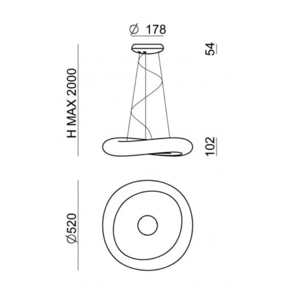 Stilnovo Mr Magoo suspension lamp LED diam. 52 cm.