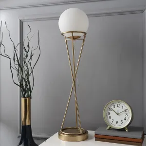 Sybil's Orb Gold Matt Brass Finish Table Lamp | 6 x 25 inches