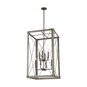 Thornwood 23 in. 8 Lights Chandelier Brown Finish