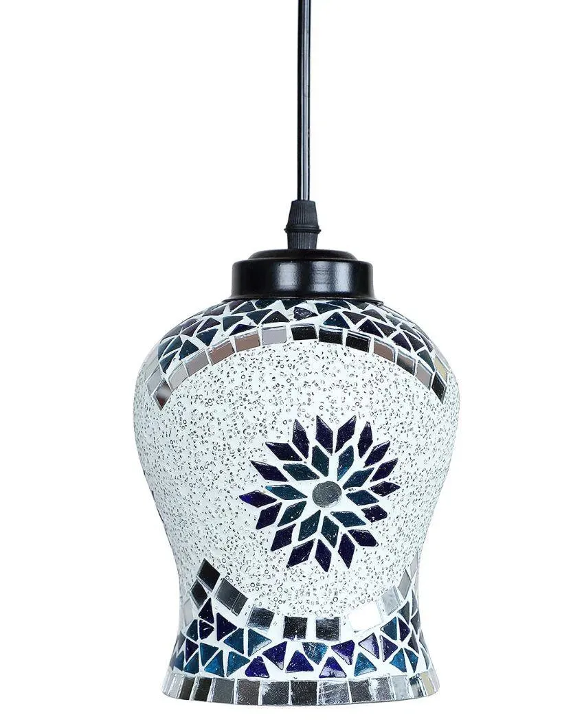 Turkish Design Mosaic Glass Three Hanging Lamps | 10 x 20 inches