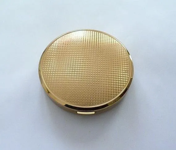 Unused Vintage Powder Mirror Compacts 1950s Melissa Compact For Use With Loose And Pressed Face Powder