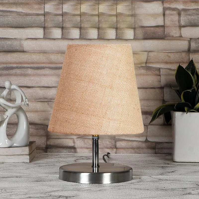 Vidro Table Lamp With Jute Shade  - Beige