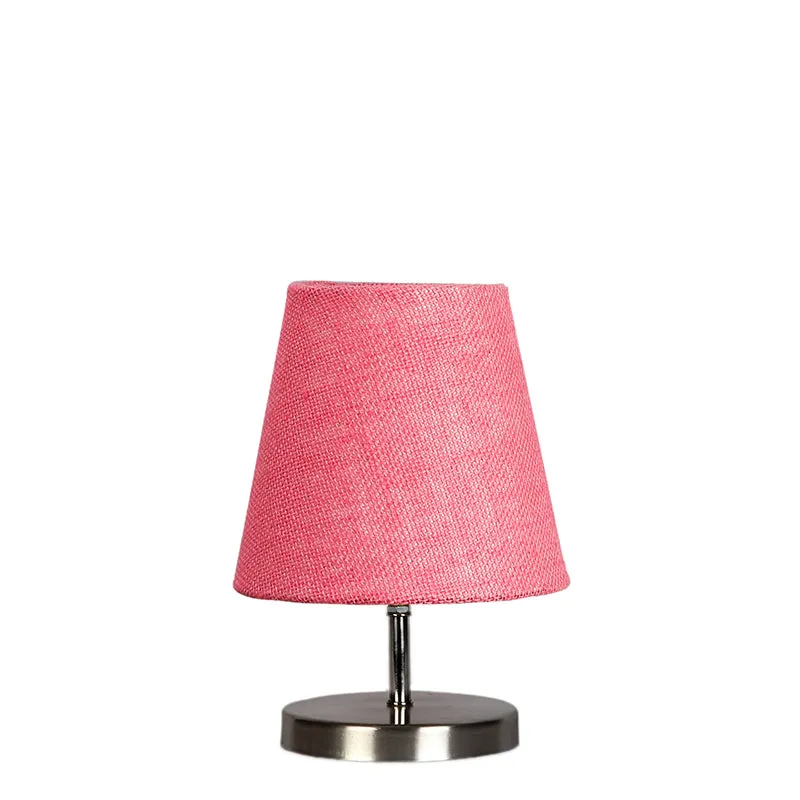 Vidro Table Lamp With Jute Shade - Pink