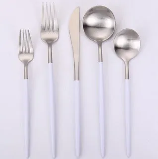 Vikko Dine Silver/White Vera Flatware Set 20pc