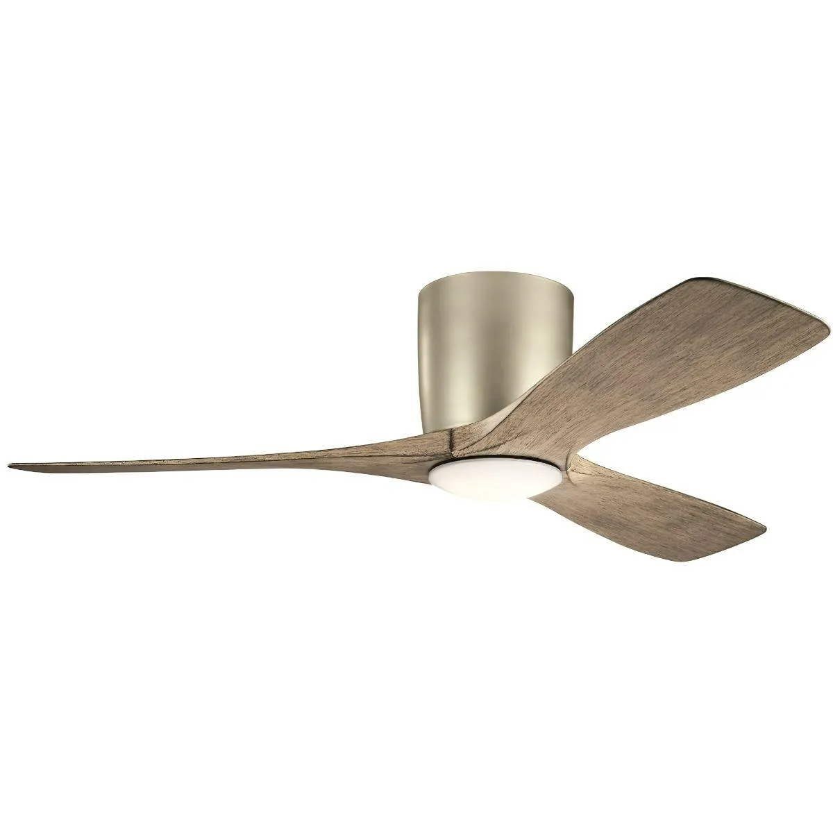 Volos 48 Inch Nickel Hugger LED Ceiling Fan with Wall Control