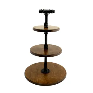 VV3451 Steelite Chestnut Pipe Stand 3-Tier 355x509mm