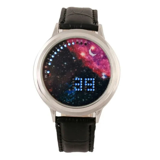 Watch 60 light Photo Unisex watch Women Men Wristwatch Starry Sky Space LED Watch Little Star Wristwatch Special Birthday gift