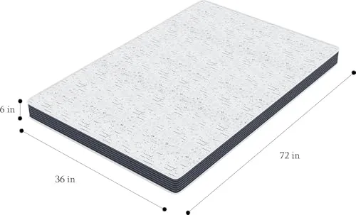 WESTIDO RehabRest Multiple Memory Foam | High Resilience (HR) Foam Knitted Fabric Single Size Orthopedic Mattress Ortho6inch72x36