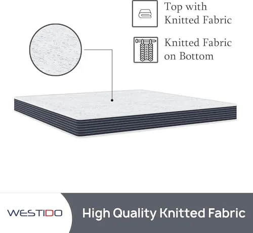 WESTIDO SteadySupport Multiple High Resilience (HR) Foam | High Resilience (HR) Foam Knitted Fabric King Size Zero Partner Disturbance SteadySupportKQ8inch75x70