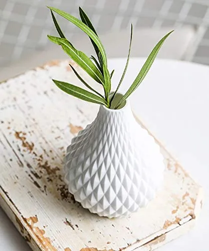 White Ceramic Vase Set, Great for Decorating Kitchen