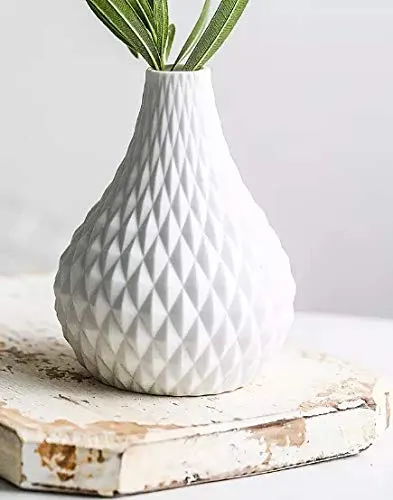 White Ceramic Vase Set, Great for Decorating Kitchen