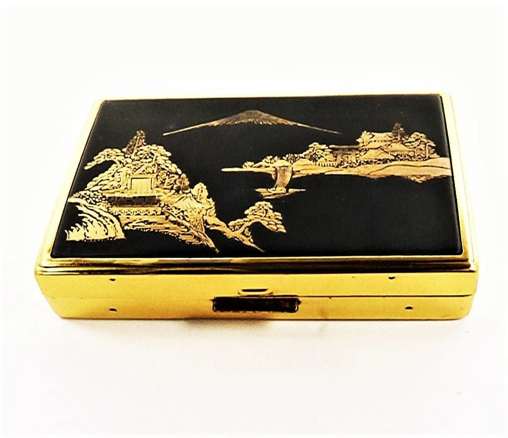 Wonderful Working Vintage Japanese Damascene Music Box 1950s